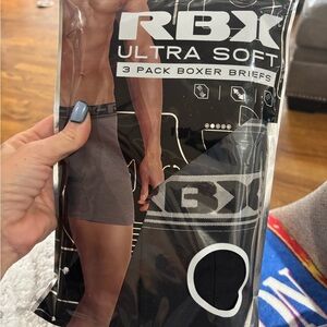 RBX Men's Ultra Soft Comfort Athletic Boxer Briefs (3 pack) XL Sport Perform